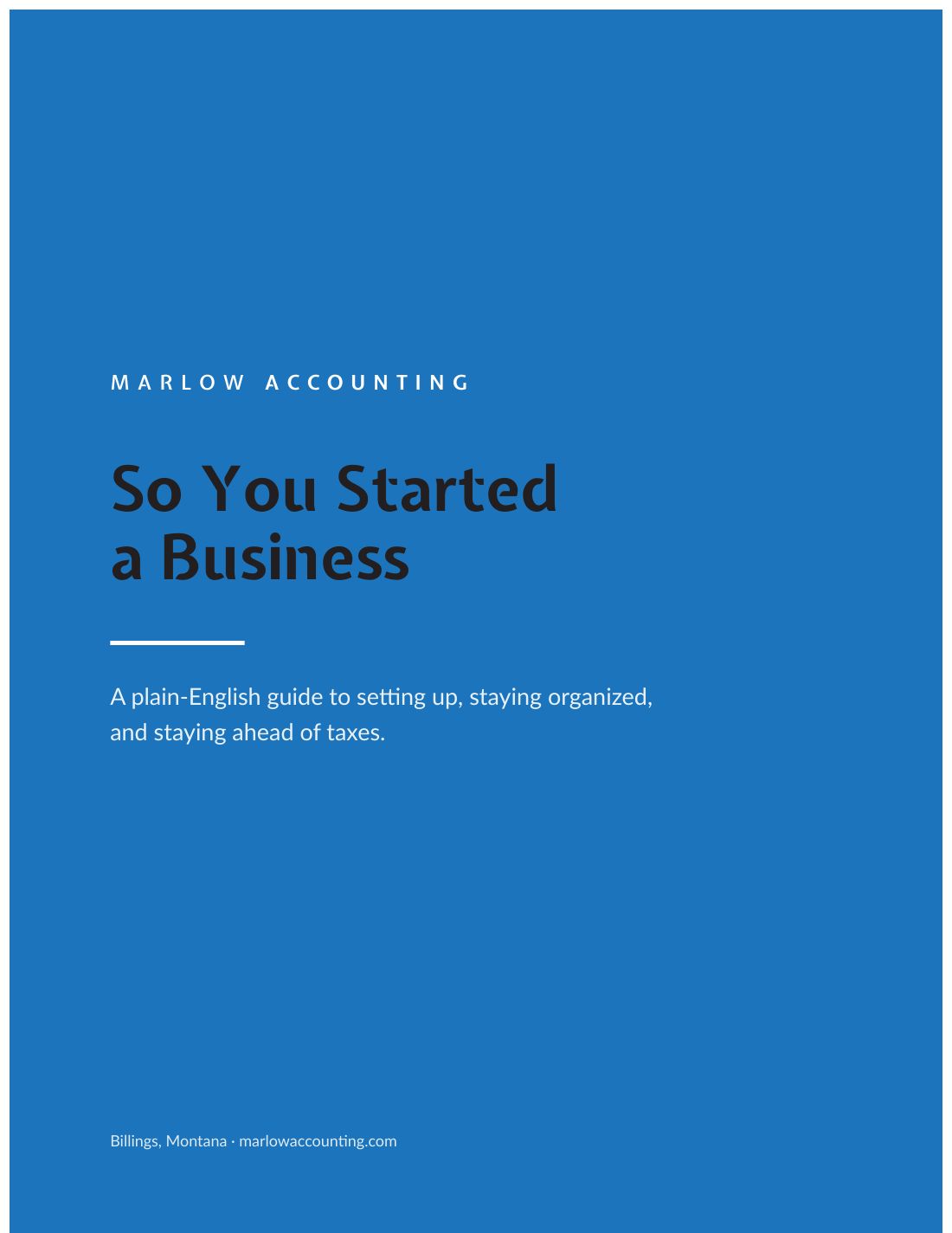 Cover of So You Started a Business